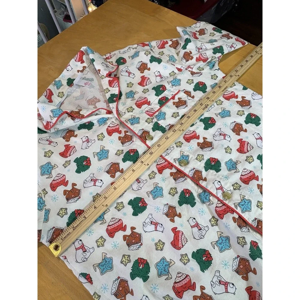 Wondershop Christmas Pajama Mens Top Size Medium Holiday Festive Button Shirt